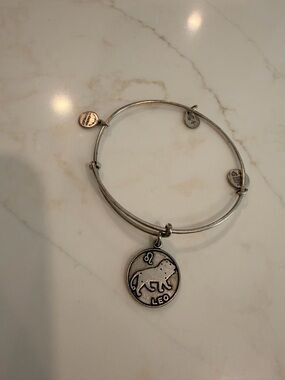 Alex and Ani Silver Leo Zodiac Charm Bangle